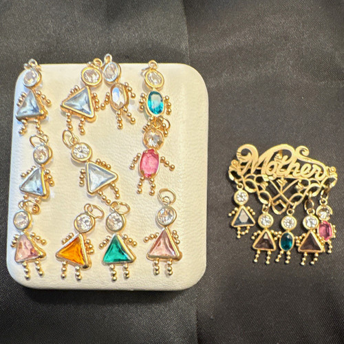 One birthstone charm 14k gold - one,